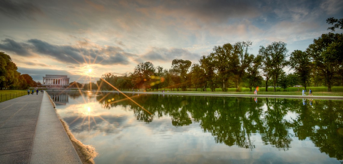 Sunset at Lincoln Memorial