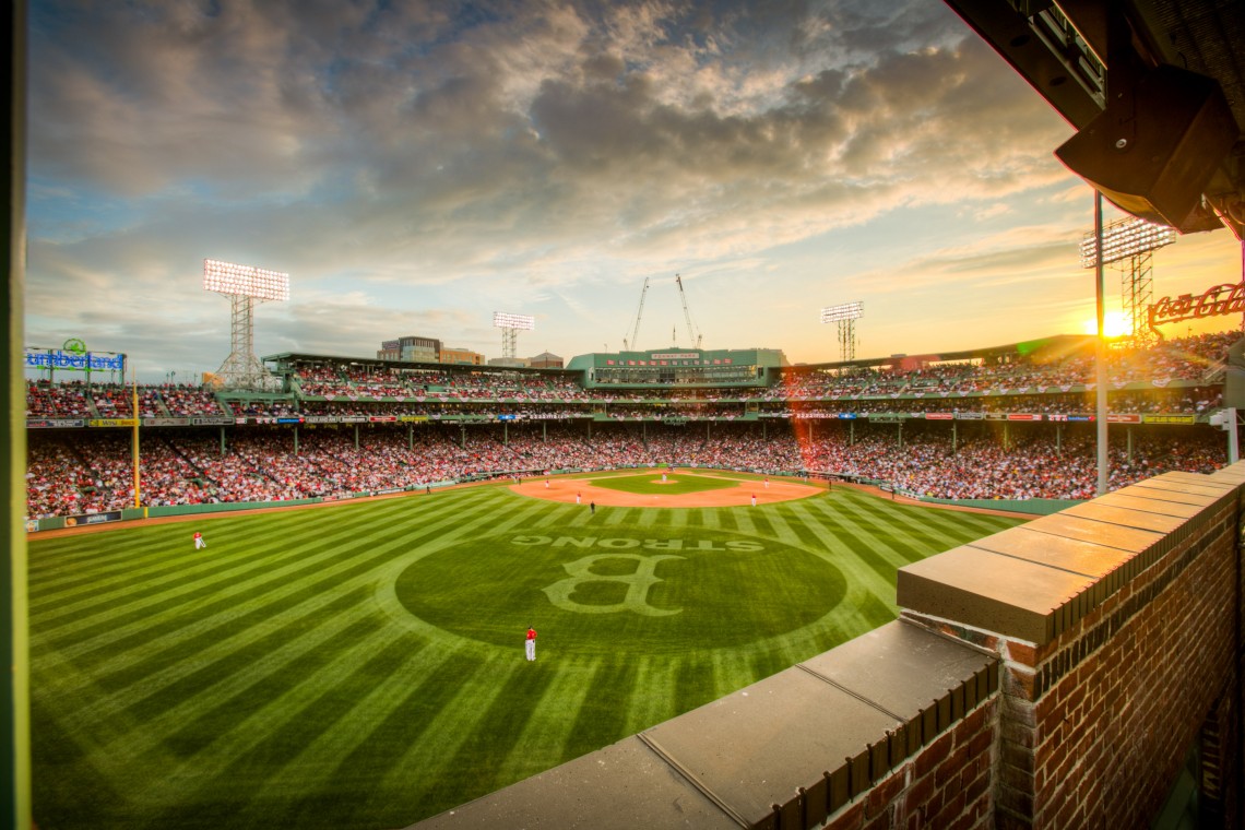 Fenway Boston Strong sunset